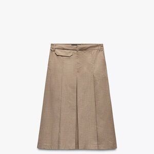 Zara Checkered Pleated Women's Skirt